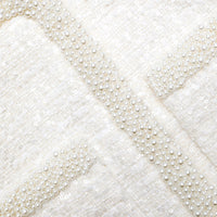 Cream Boucle Pearl Trim Jacket