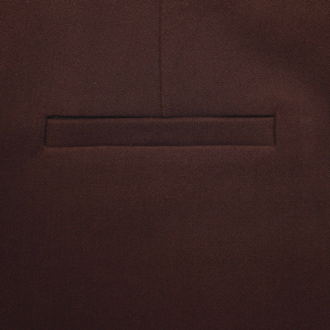 A close up of the fabric for the Brown Stretch Crepe Shorts