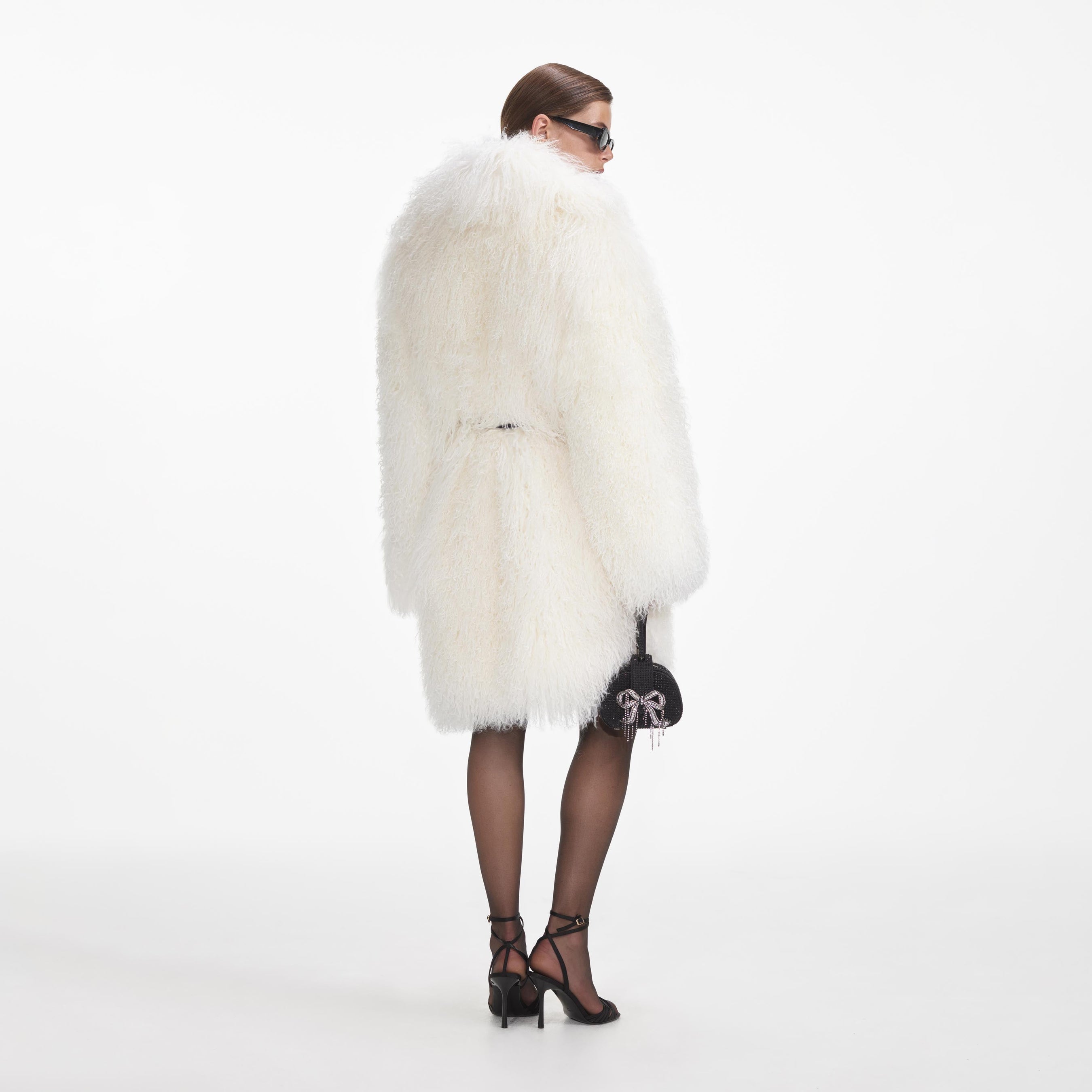 Cream Shearling Coat