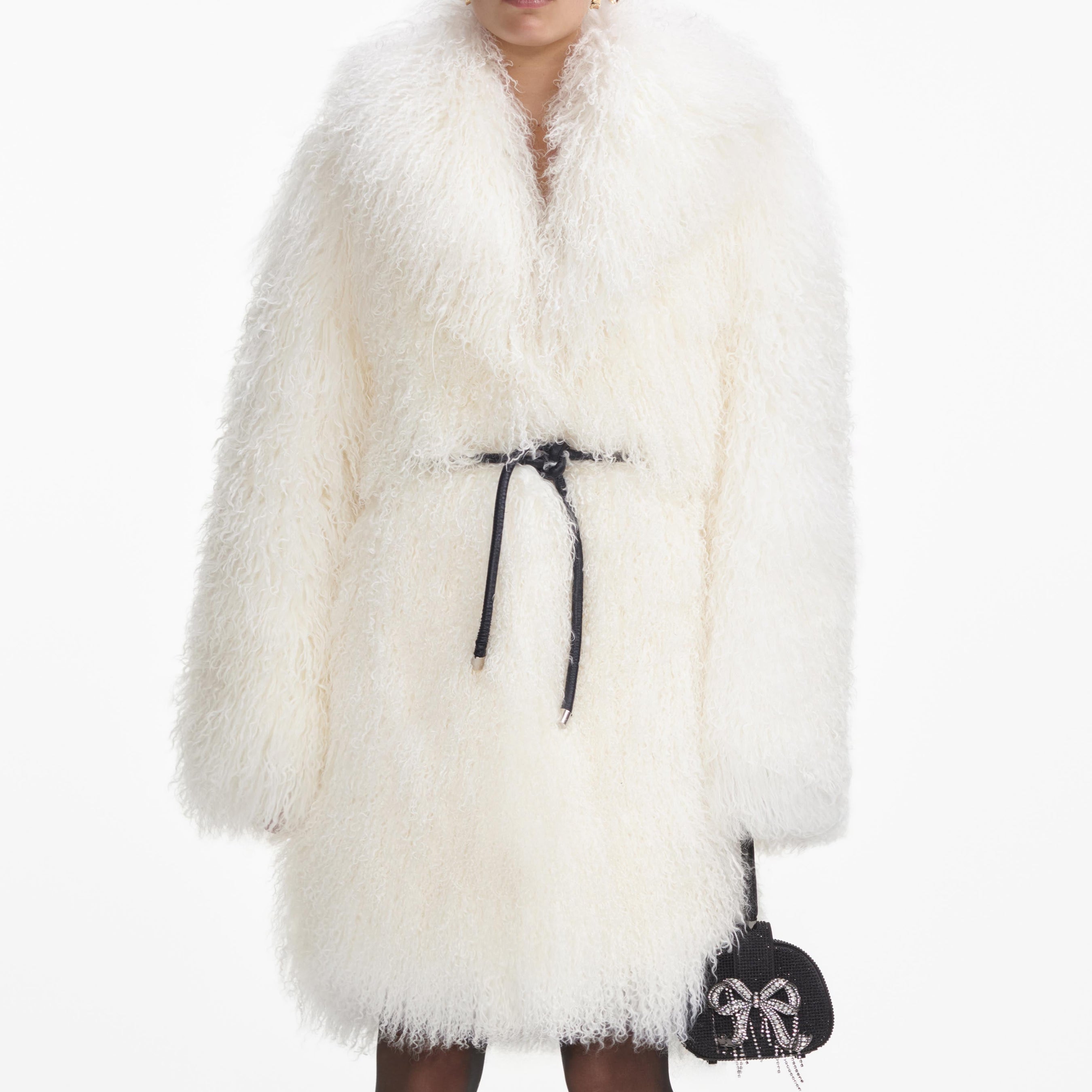 Cream Shearling Coat