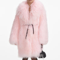 Pink Shearling Coat