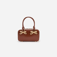 Brown Leather Mini Tote Bag