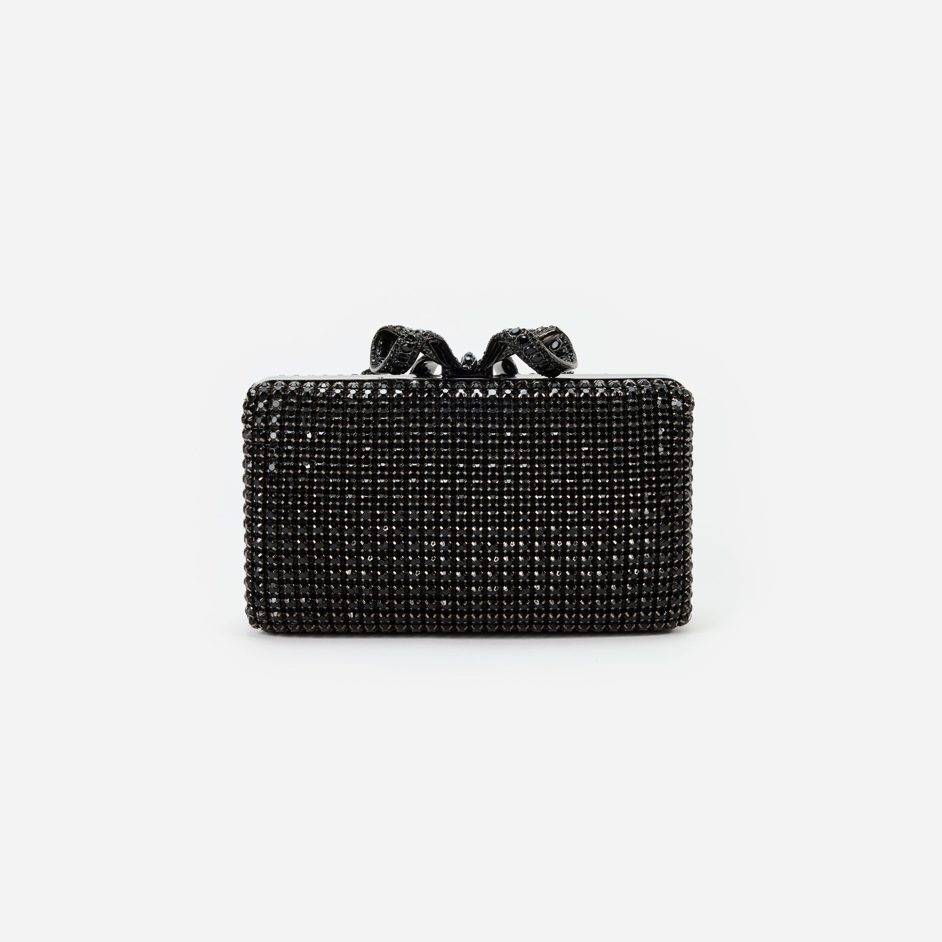 Black Crystal Box Clutch