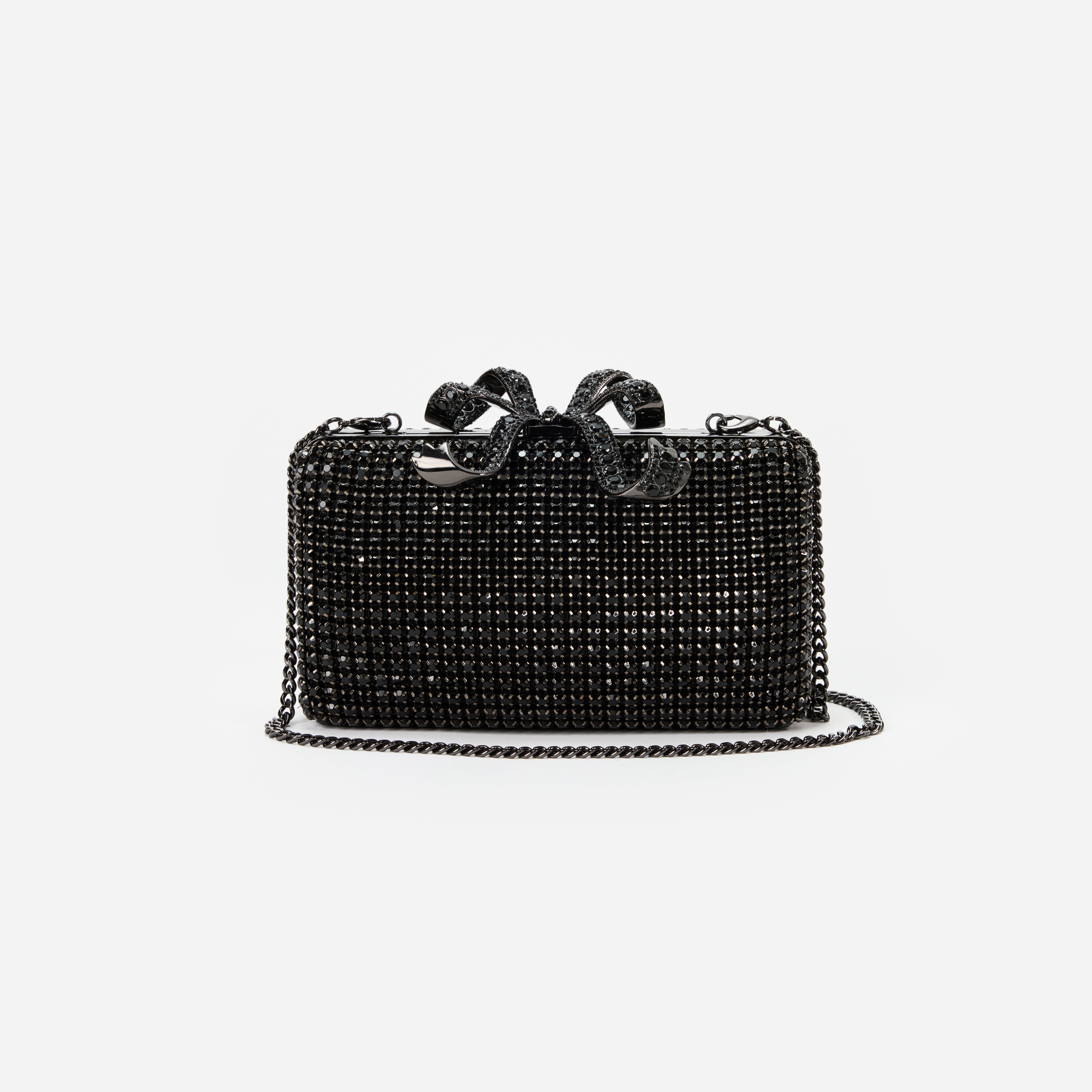 Black Girl Magic Rhinestone Pave top Hard Case Clutch