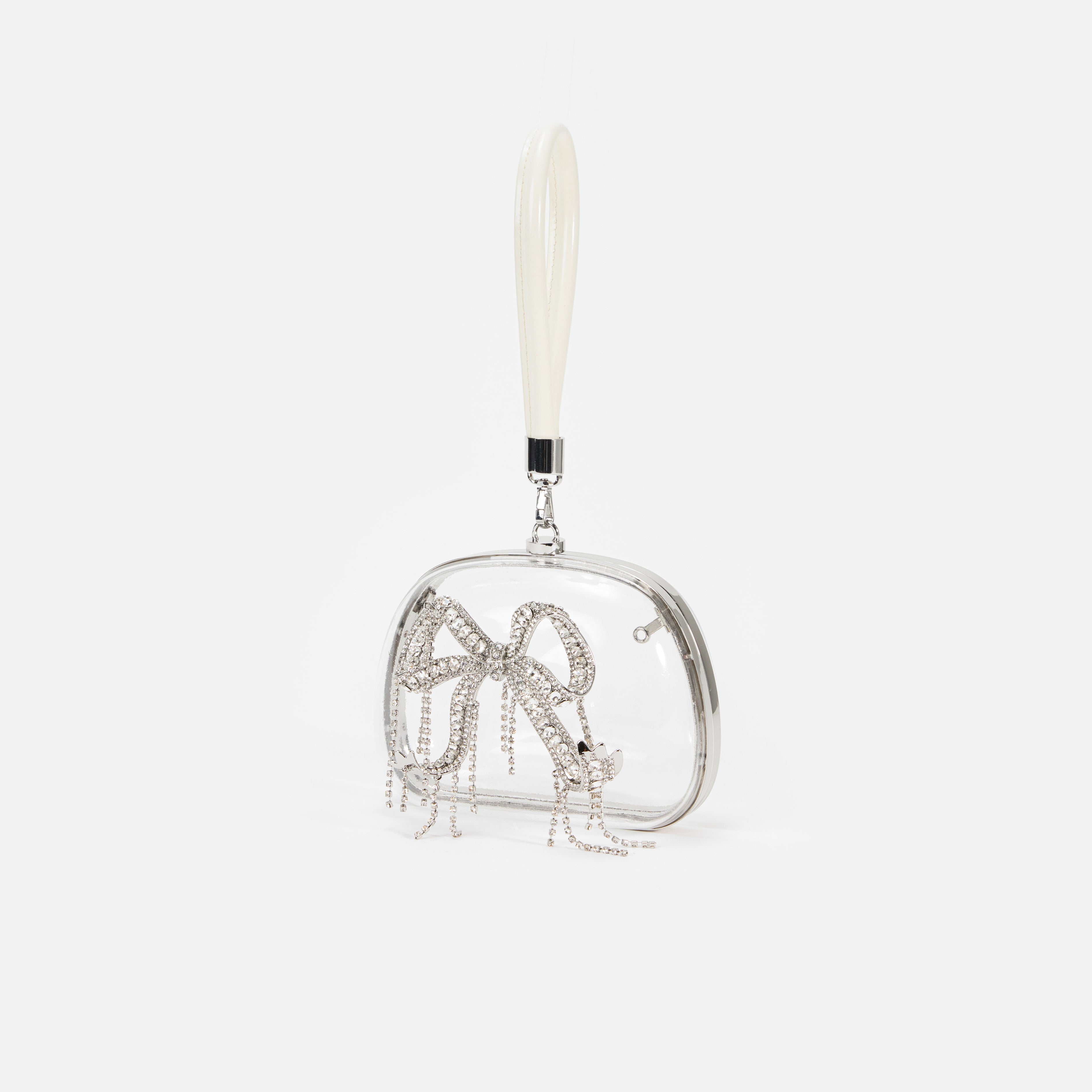 Clear Top Handle Clutch Bag