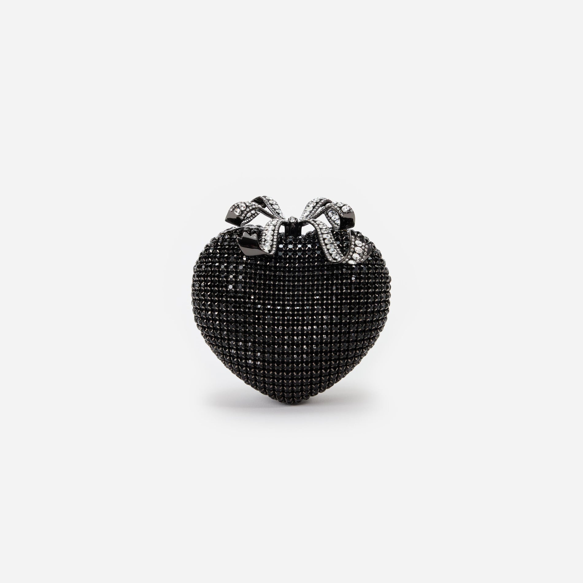 Black Crystal Heart Clutch