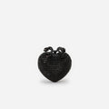 Black Crystal Heart Clutch