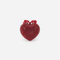 Red Crystal Heart Clutch