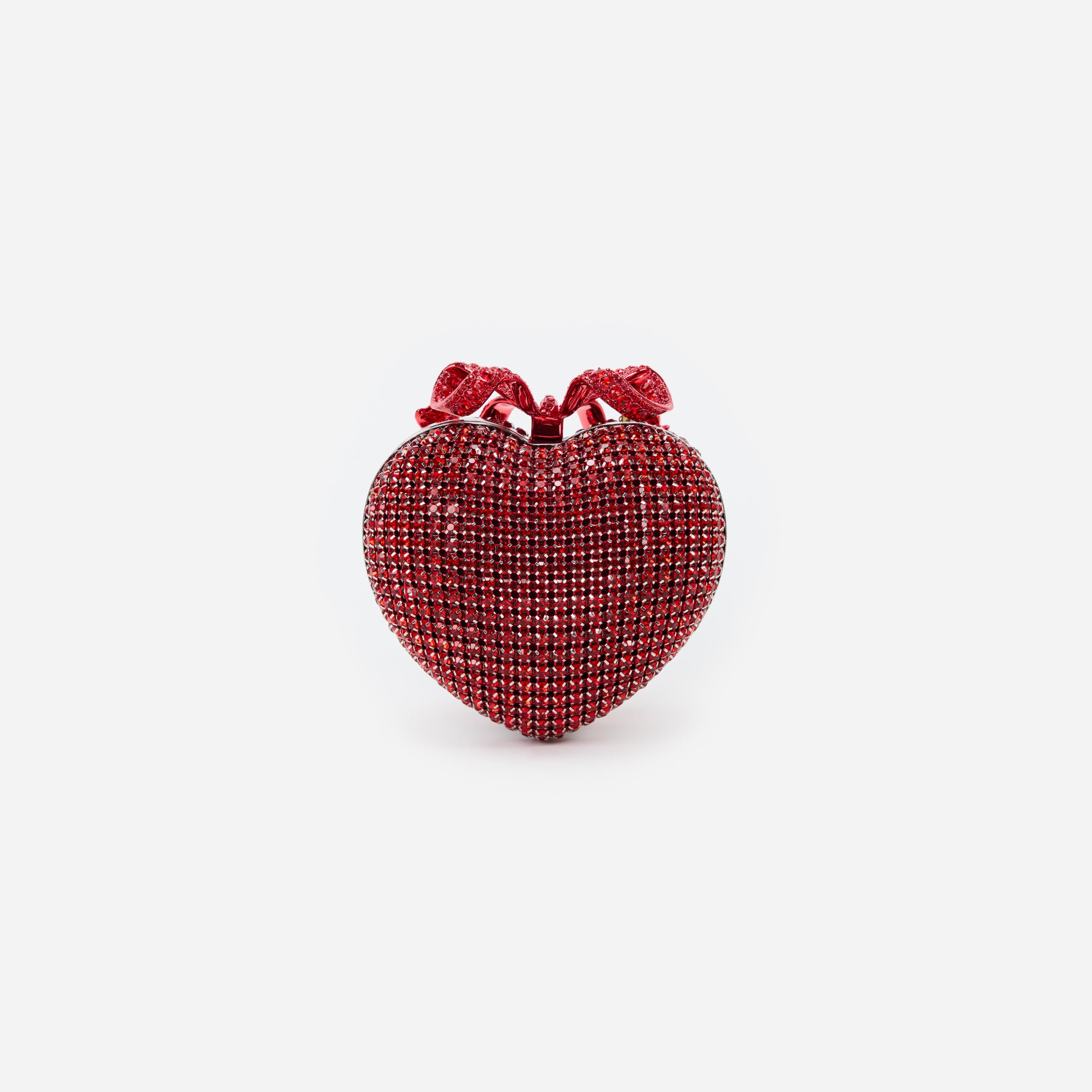 Red Crystal Heart Clutch