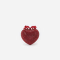 Red Crystal Heart Clutch