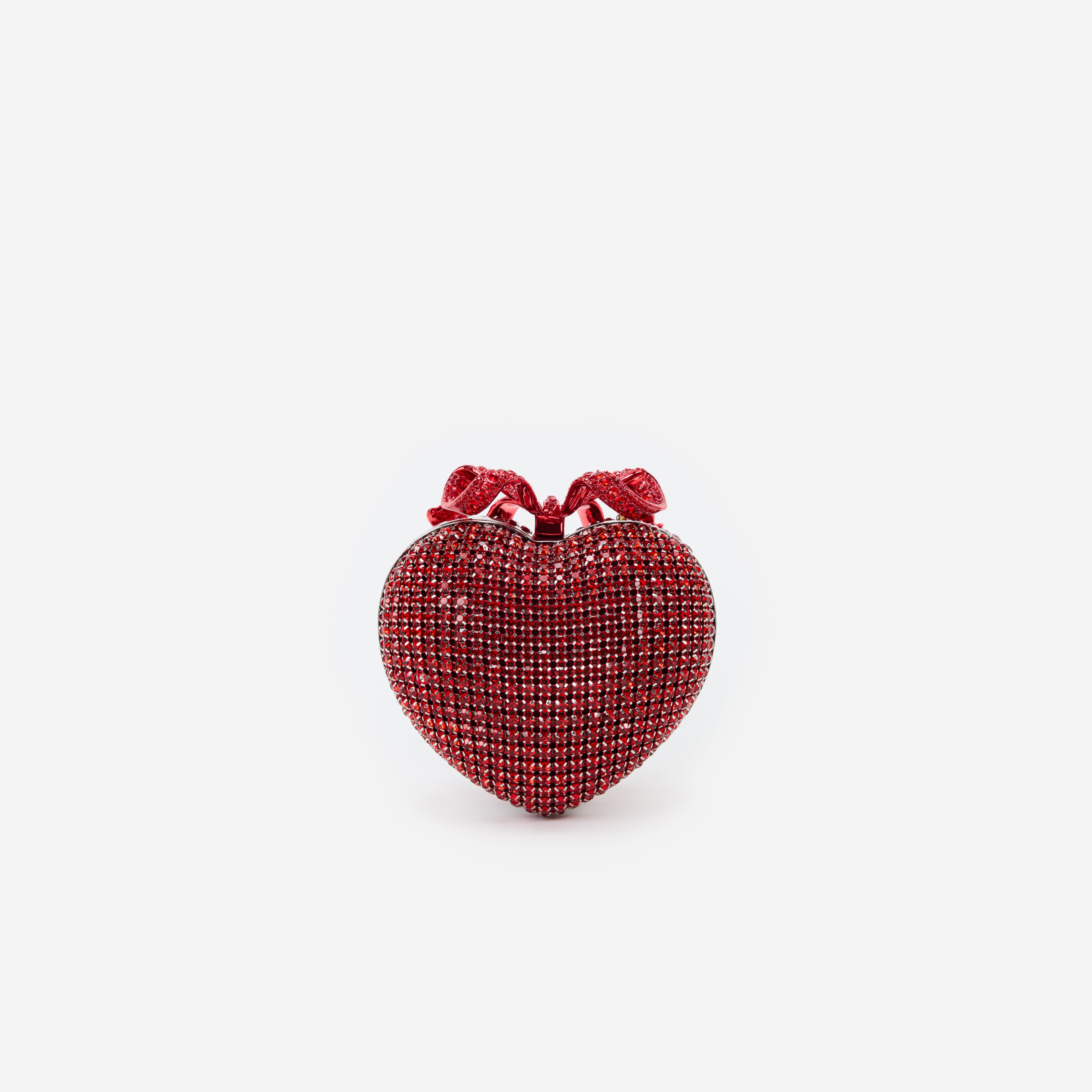 Red Crystal Heart Clutch