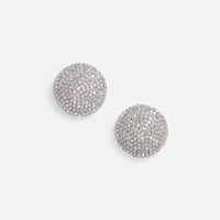 Large Round Crystal Earrings