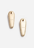 Gold Crystal Bar Earrings
