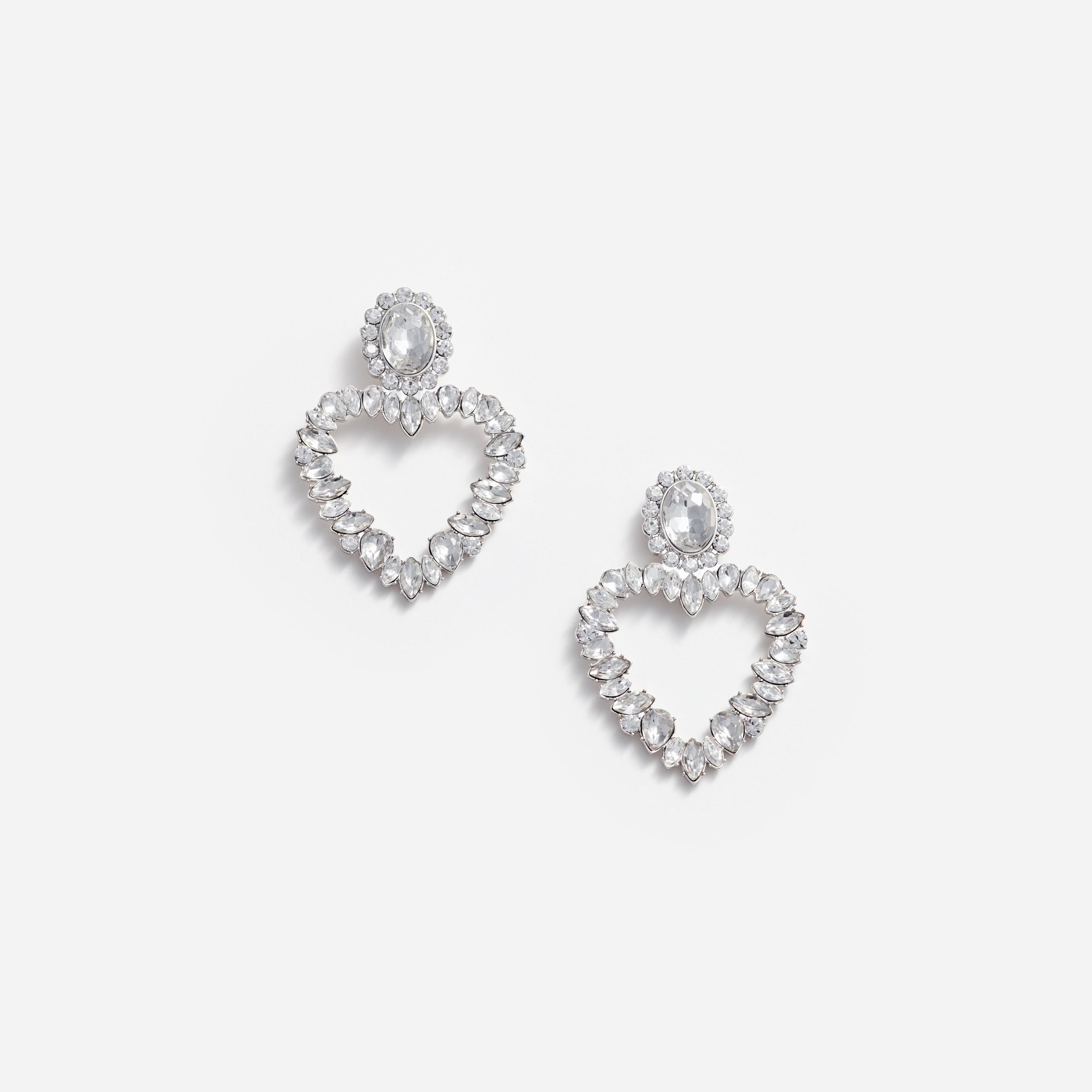 Crystal Heart Earrings