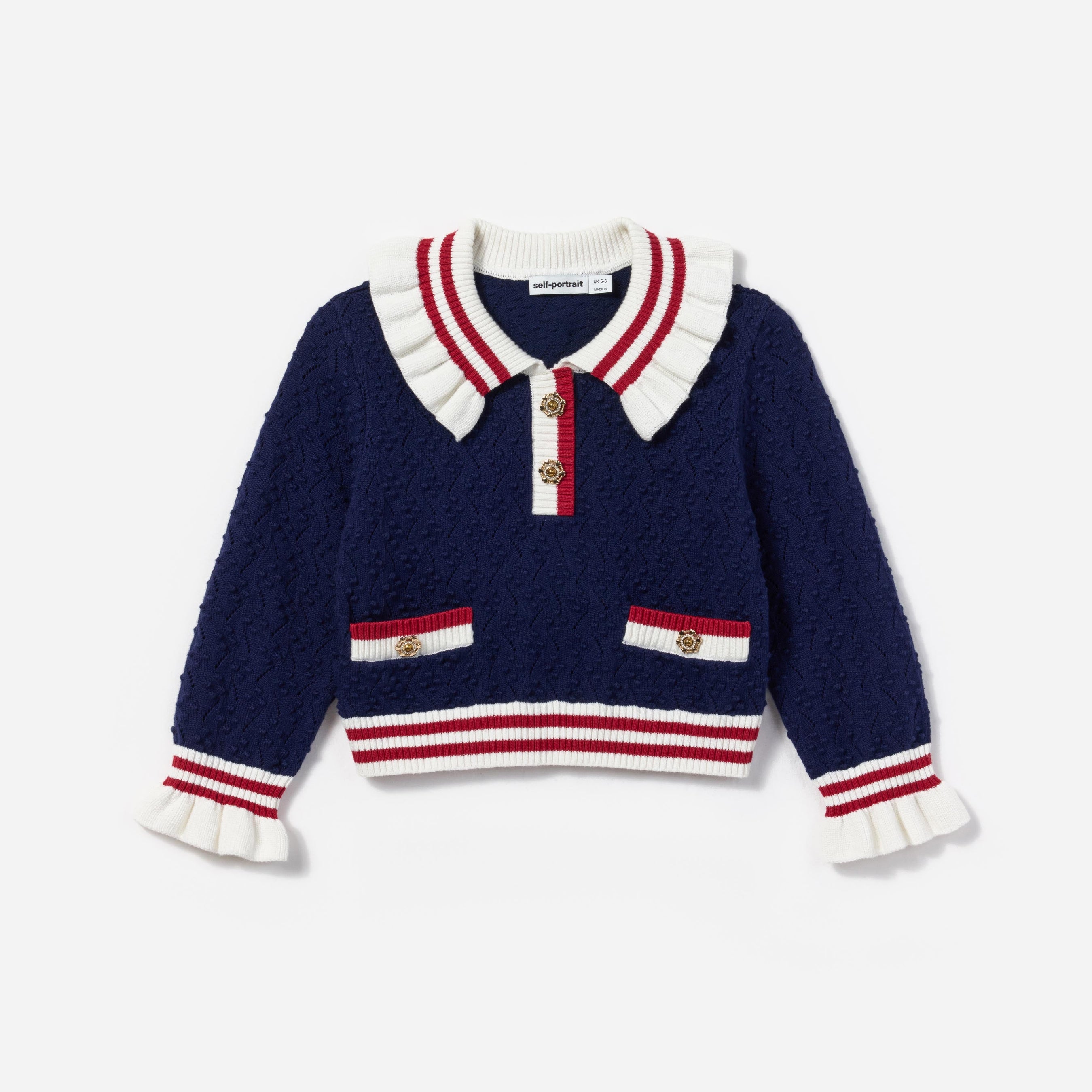 Navy Textured Knit Cardigan