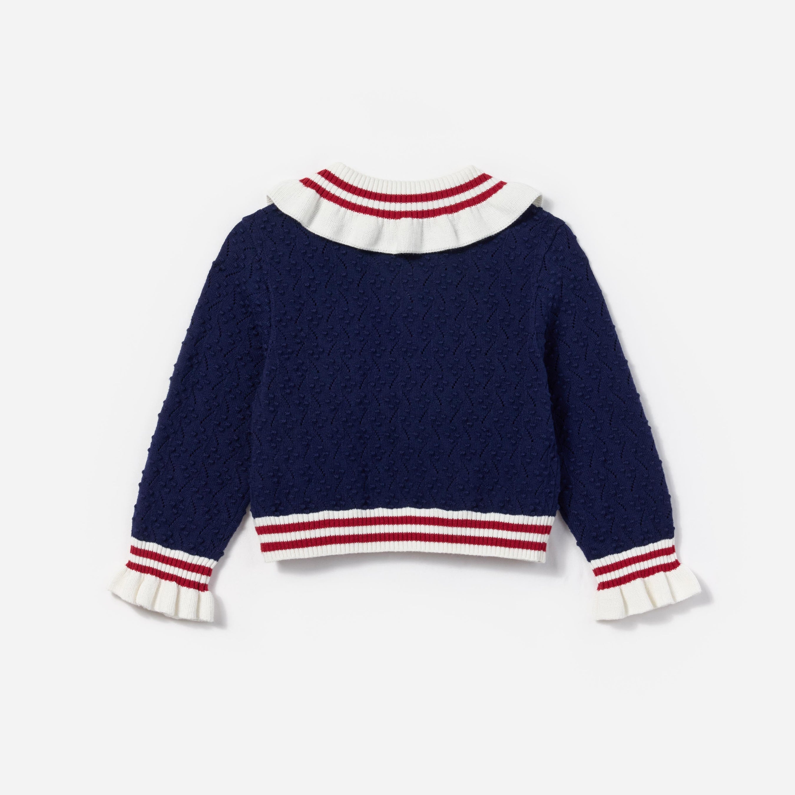 Navy Textured Knit Cardigan