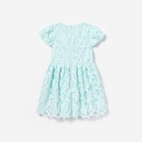 Blue Bow Lace Dress