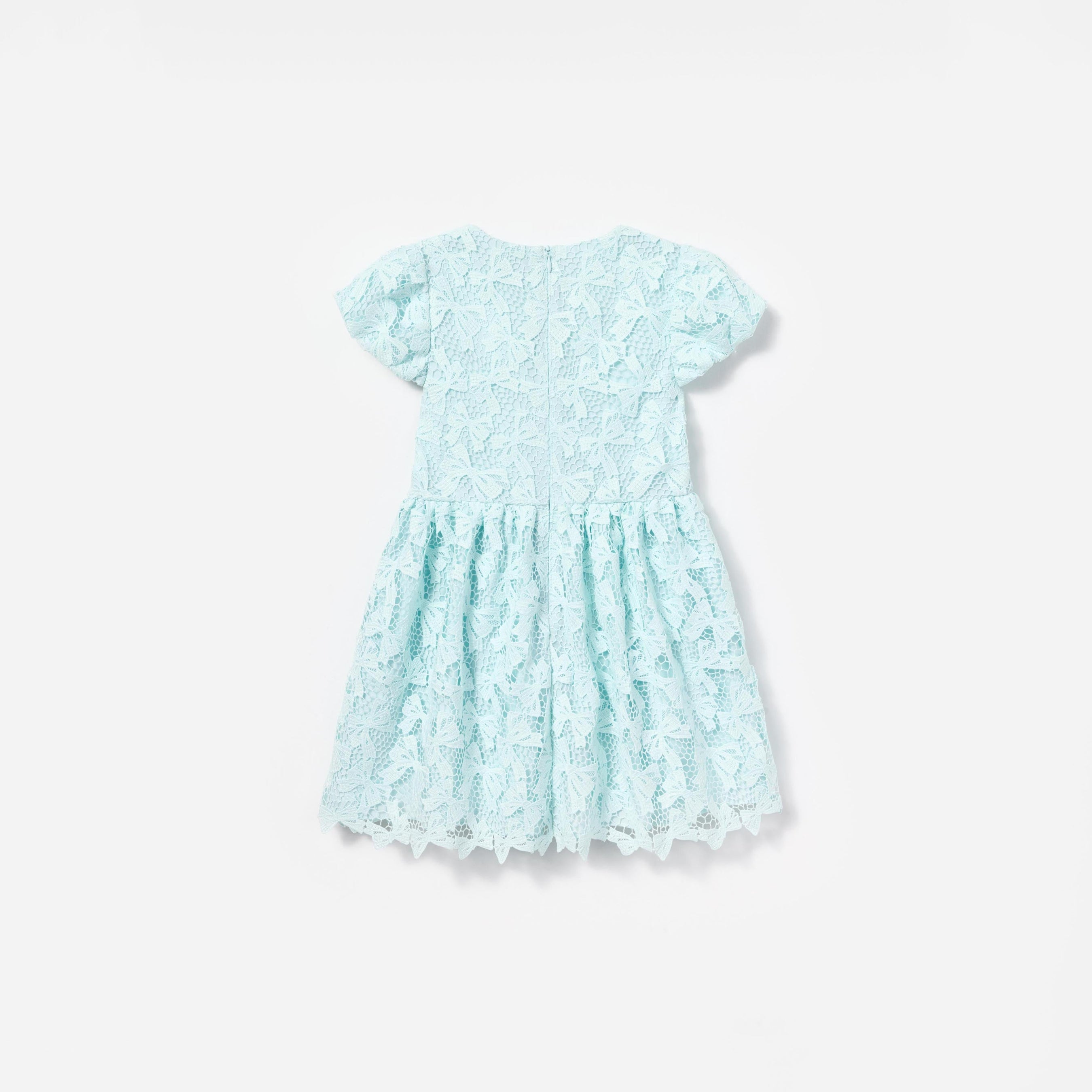 Blue Bow Lace Dress