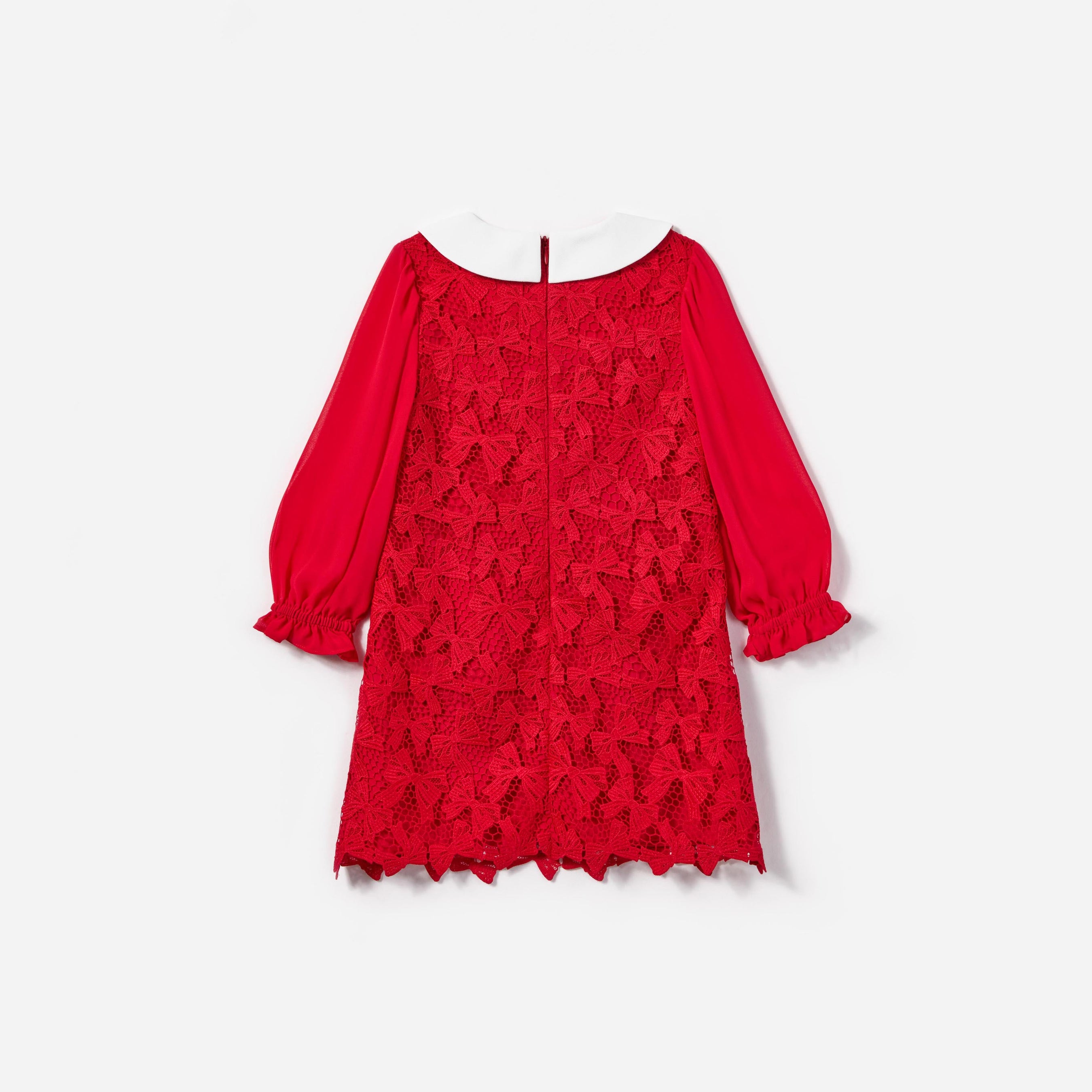 Red Bow Lace Dress