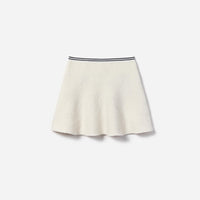 White Jacquard Knit Skirt