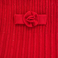 Red Ribbed Knit Skirt