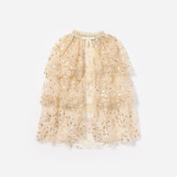 Cream Sequin Tulle Cape