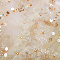 Cream Sequin Tulle Cape