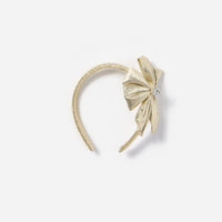 Gold Metallic Bow Headband