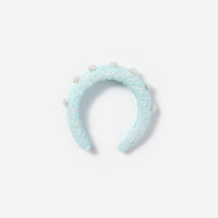 Mint Boucle 3D Flower Headband