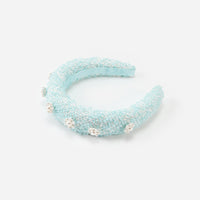 Mint Boucle 3D Flower Headband