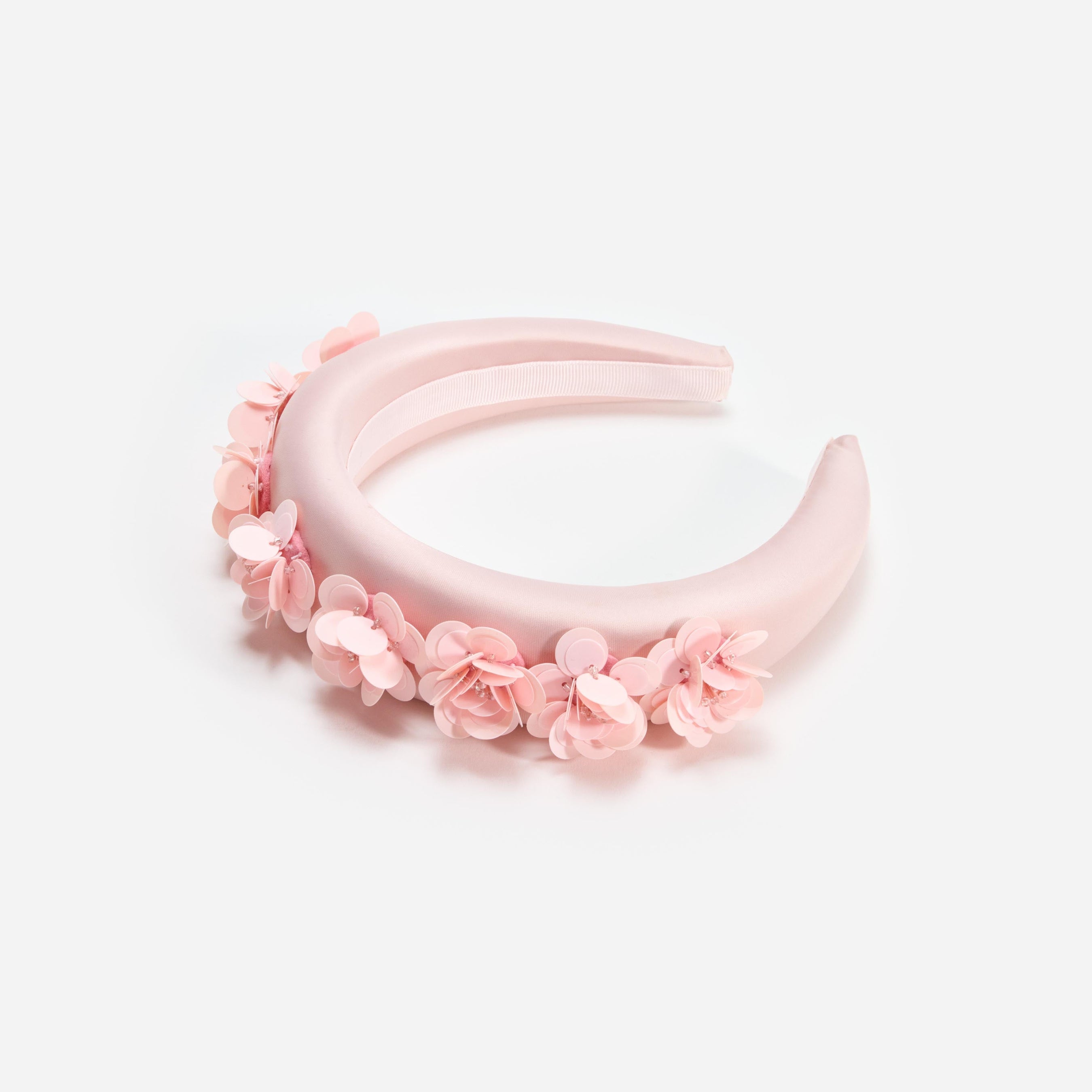 Pink Satin 3D Flower Headband