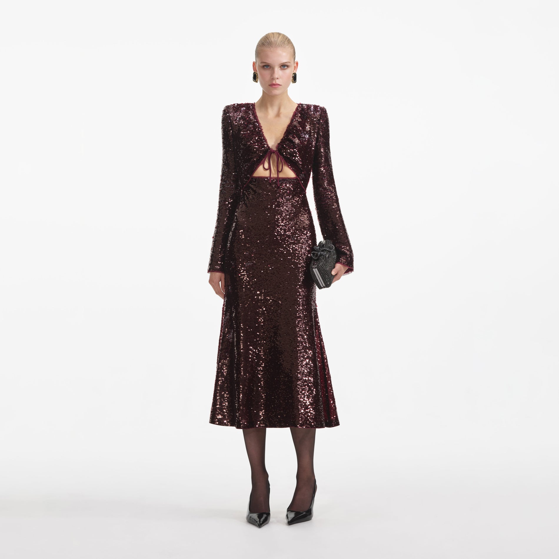 Green Sequin Midi Dress self-portrait-EU Green Sequin Midi Dress self-portrait-EU