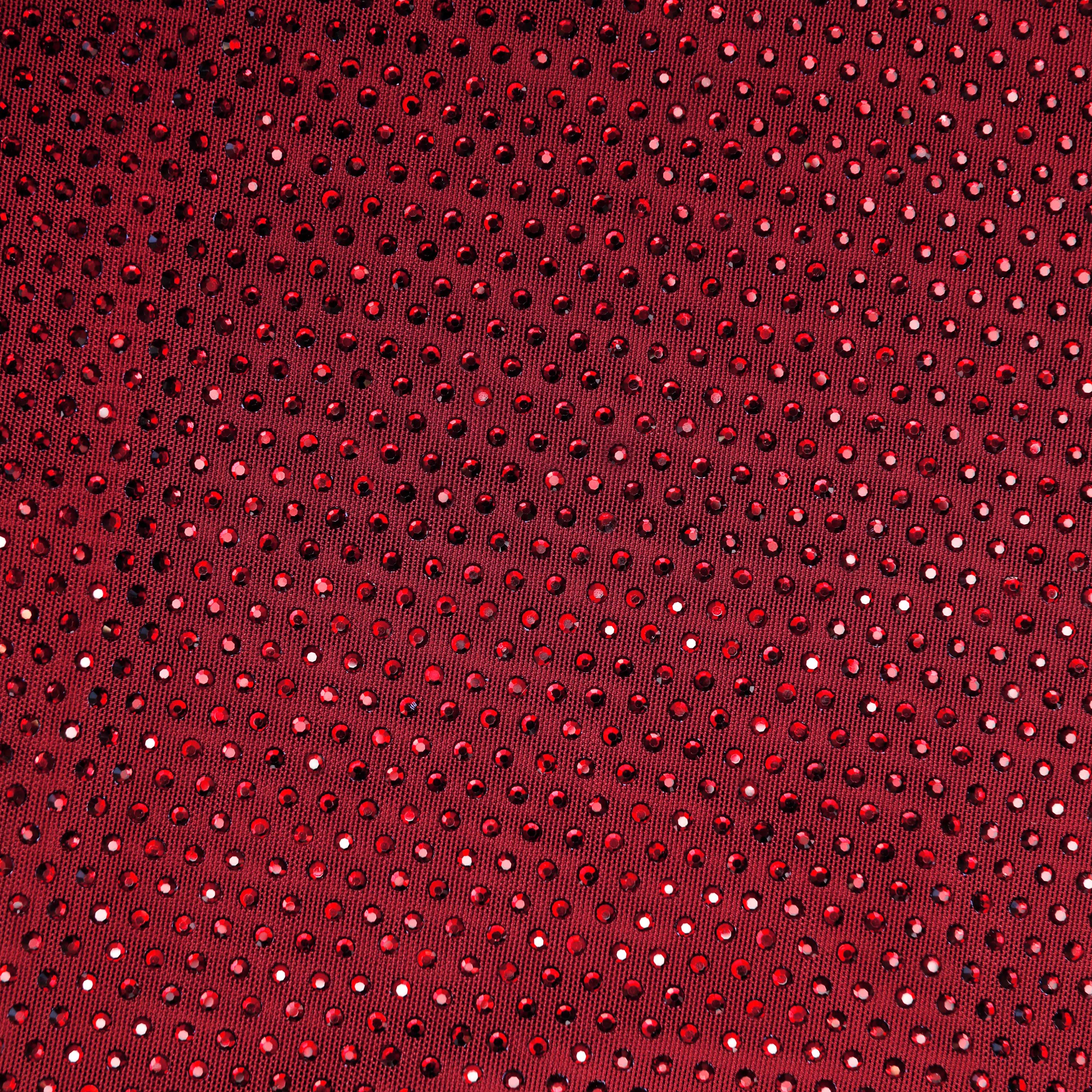 Burgundy Rhinestone Drape Top