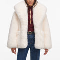 White Faux Fur Coat