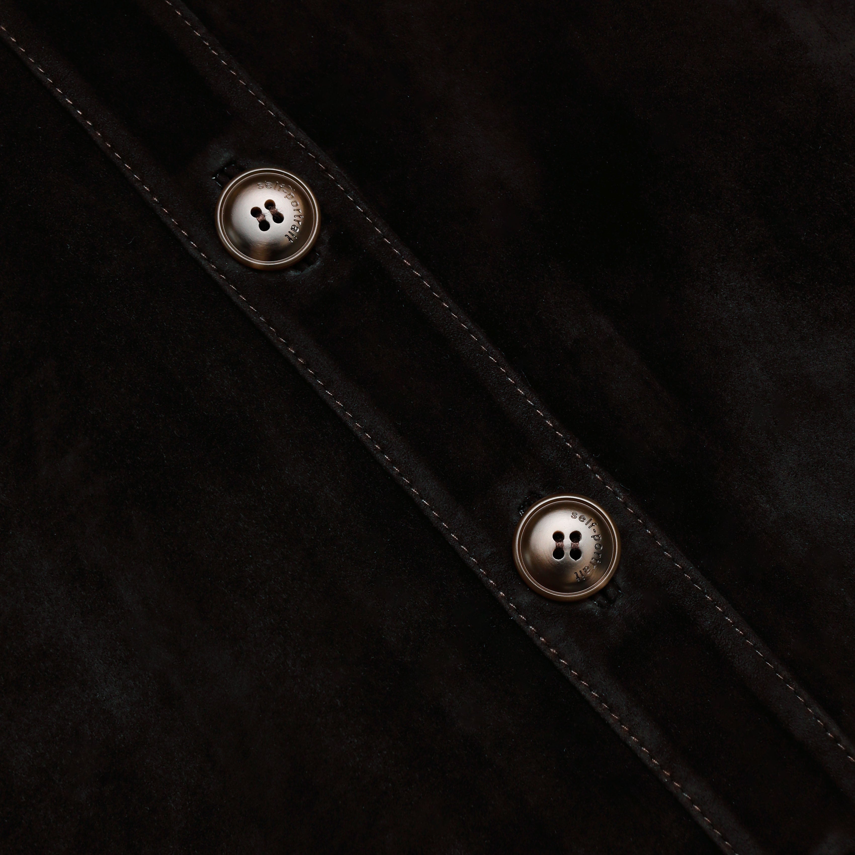 Brown Suede Midi Skirt