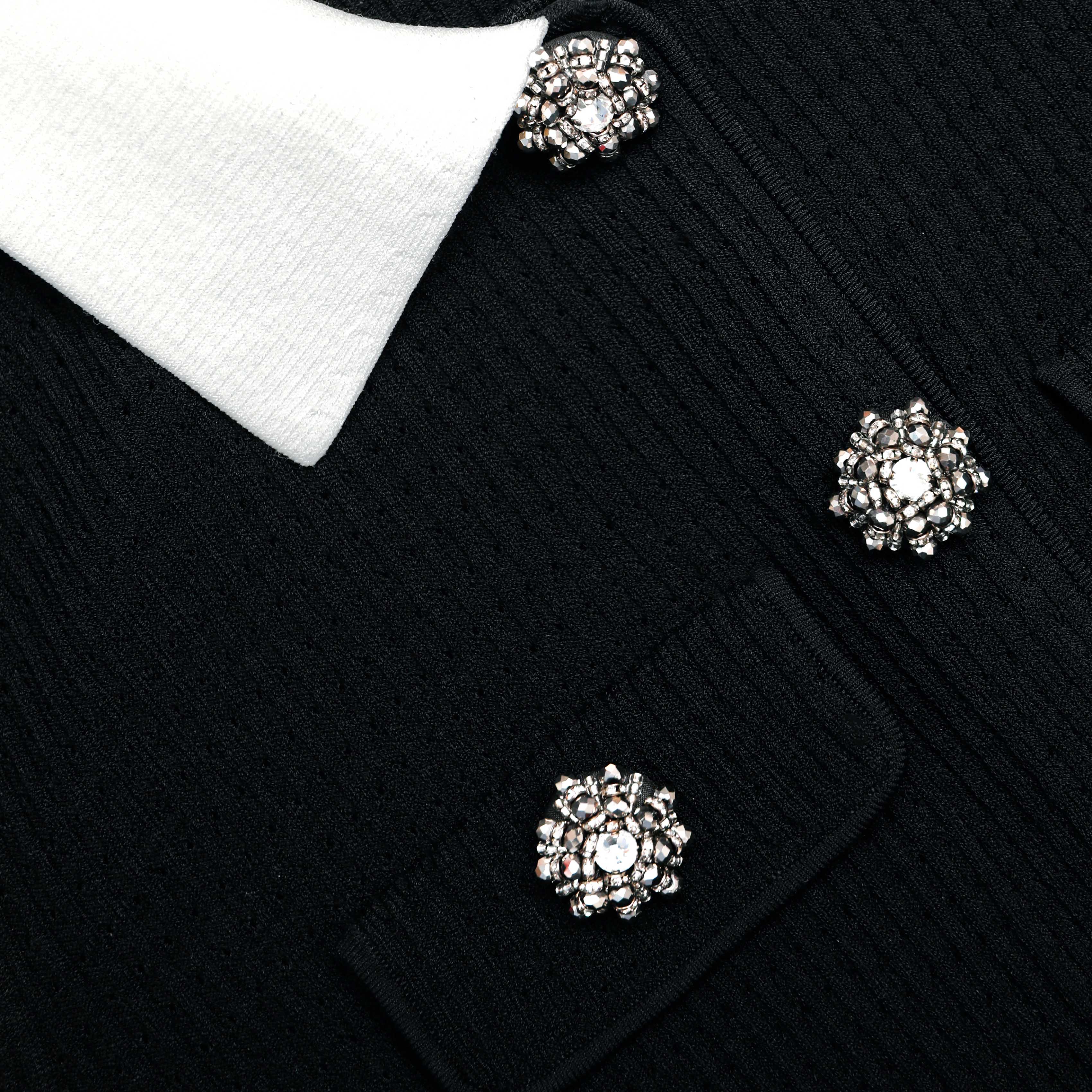 Black Tailored Knit Mini Dress