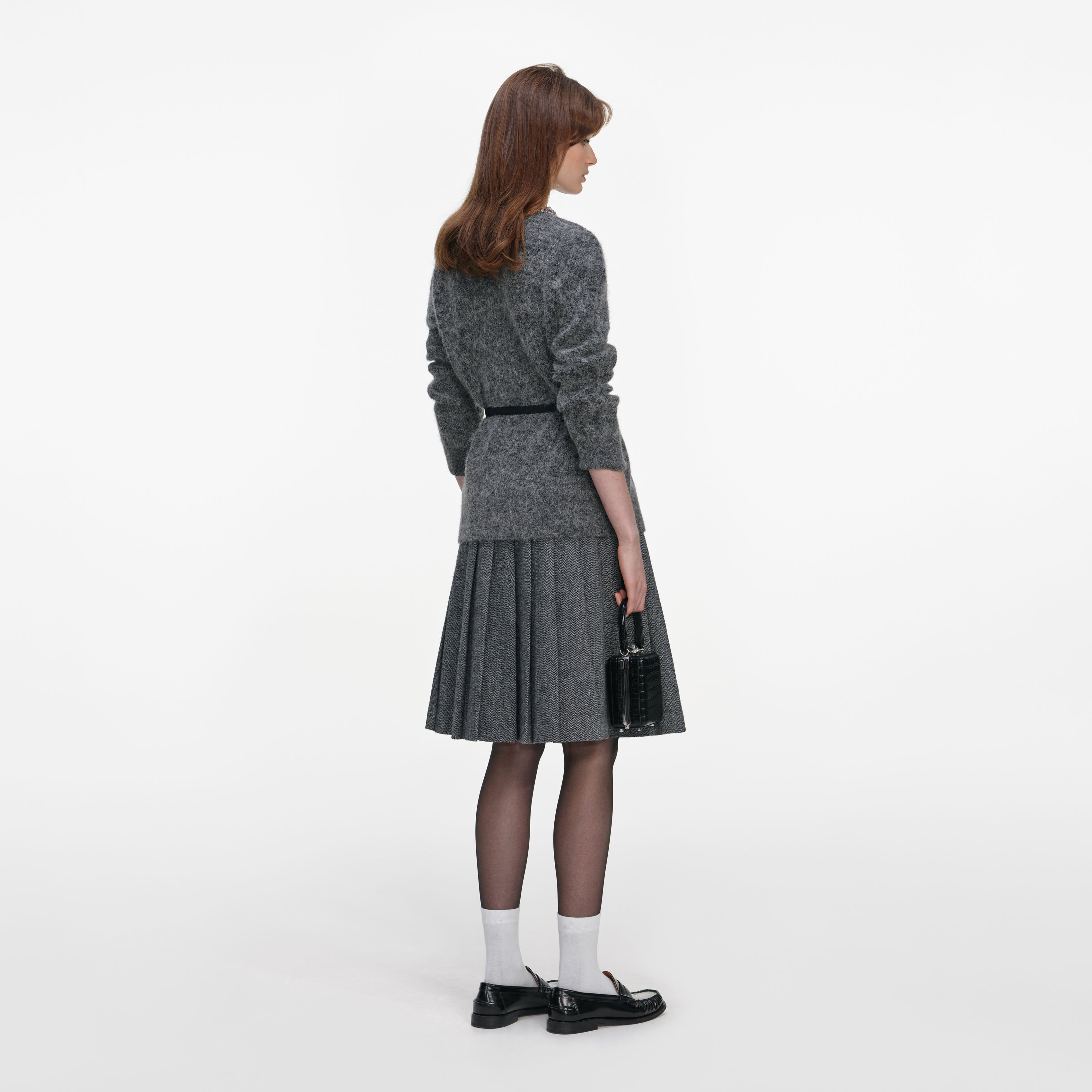 Charcoal Crystal Trim Cardigan