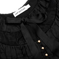 Black Viscose Lace Blouse