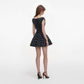 Black Polka Dot Cotton Mini Dress