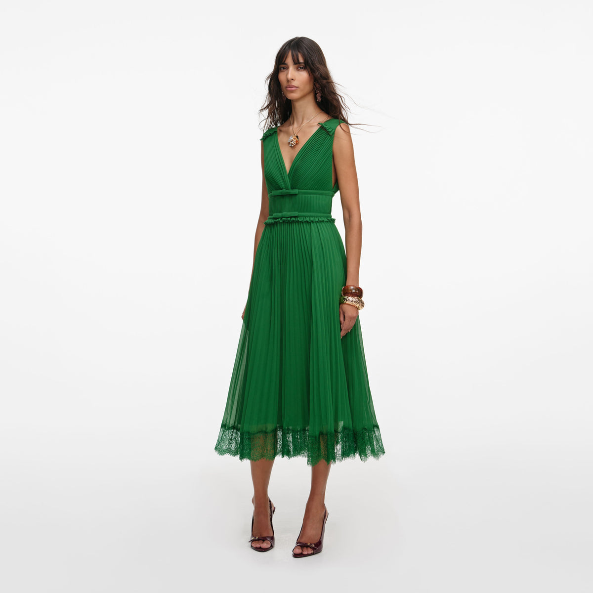 green chiffon mini dress self portrait Midi – self-portrait-EU self portrait dress sale