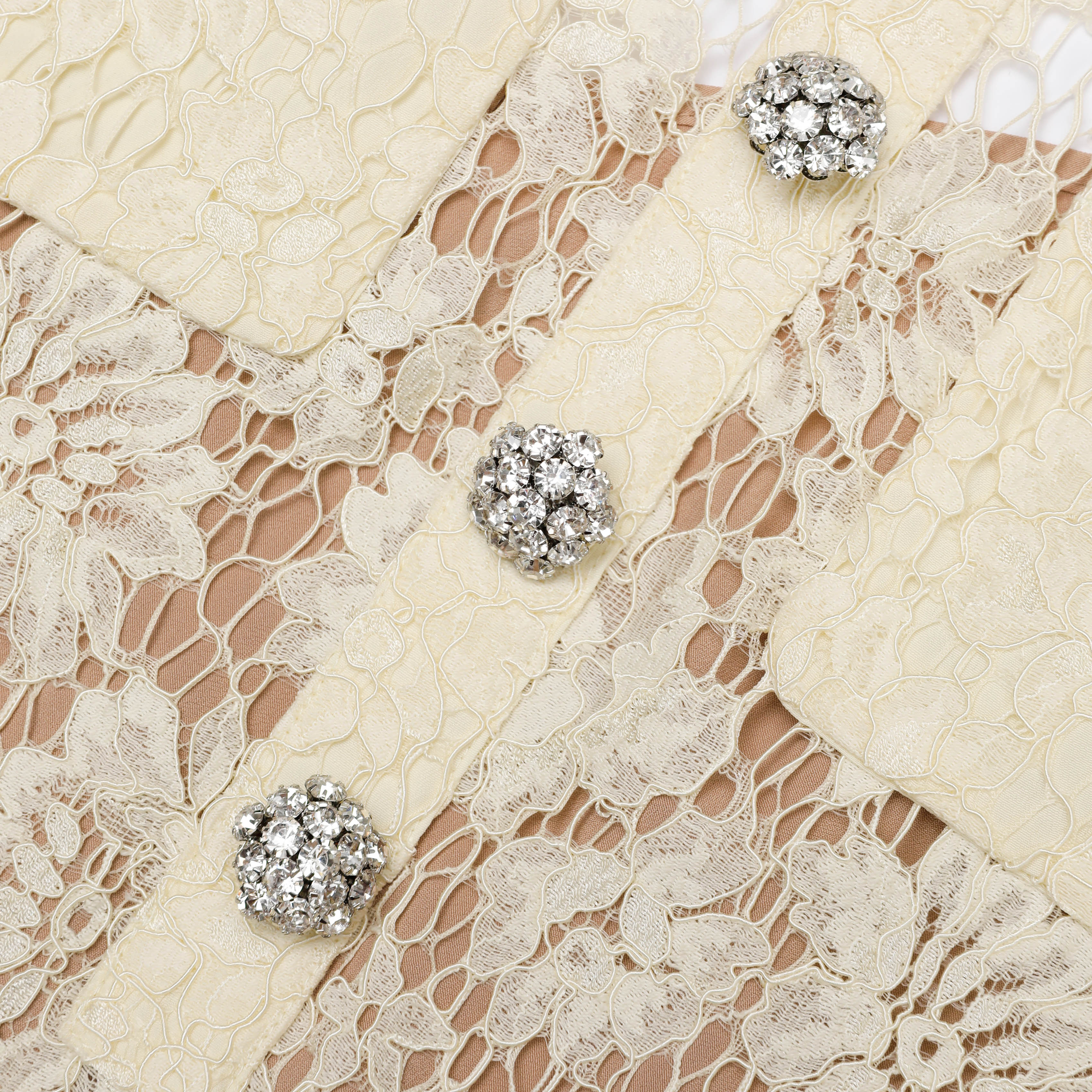 Yellow Fine Lace Mini Dress