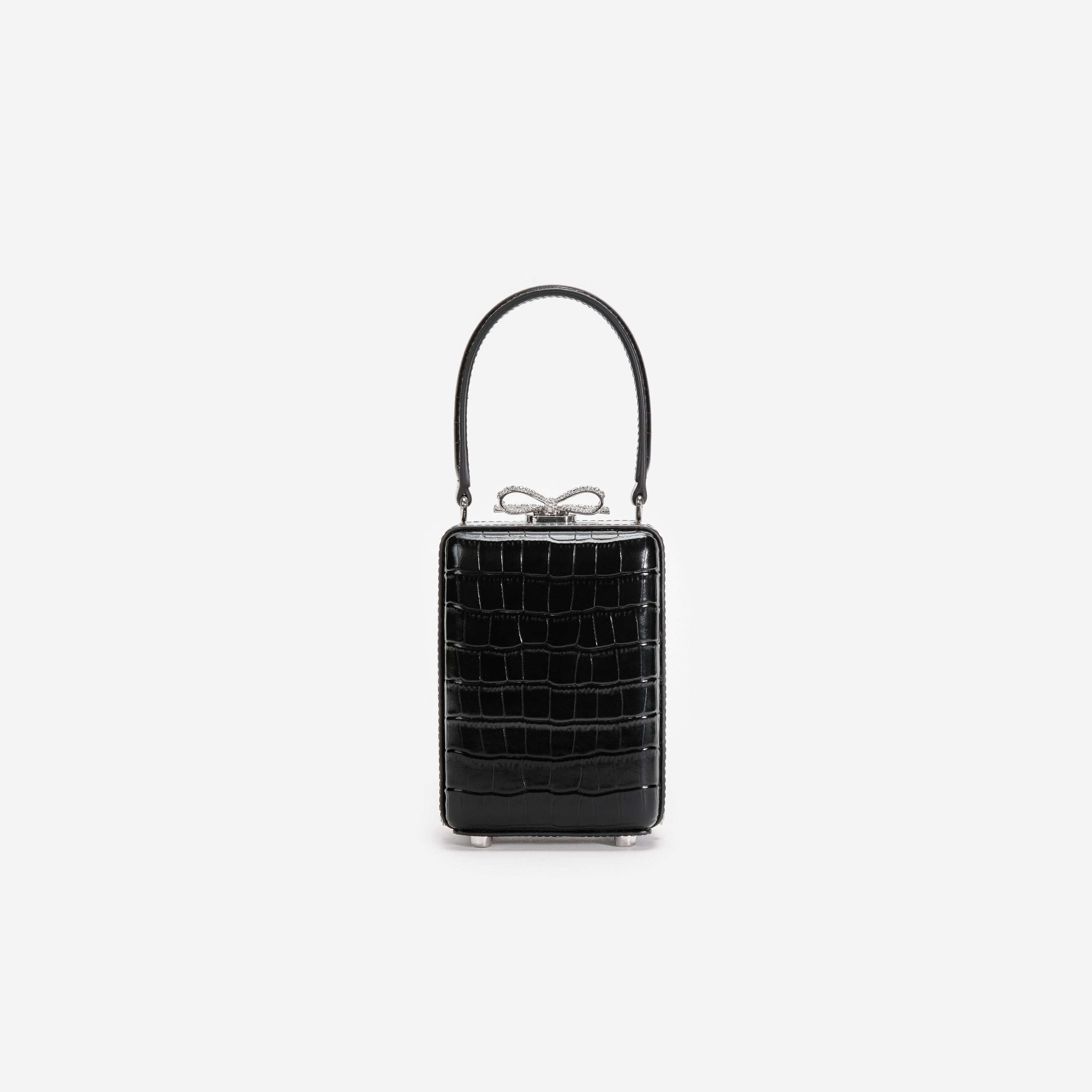 Black Croc Micro Bag – self-portrait-EU