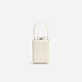 Cream Croc Leather Micro Bag