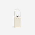 Cream Croc Leather Micro Bag