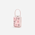 Pink Satin Floral Beaded Micro Bag