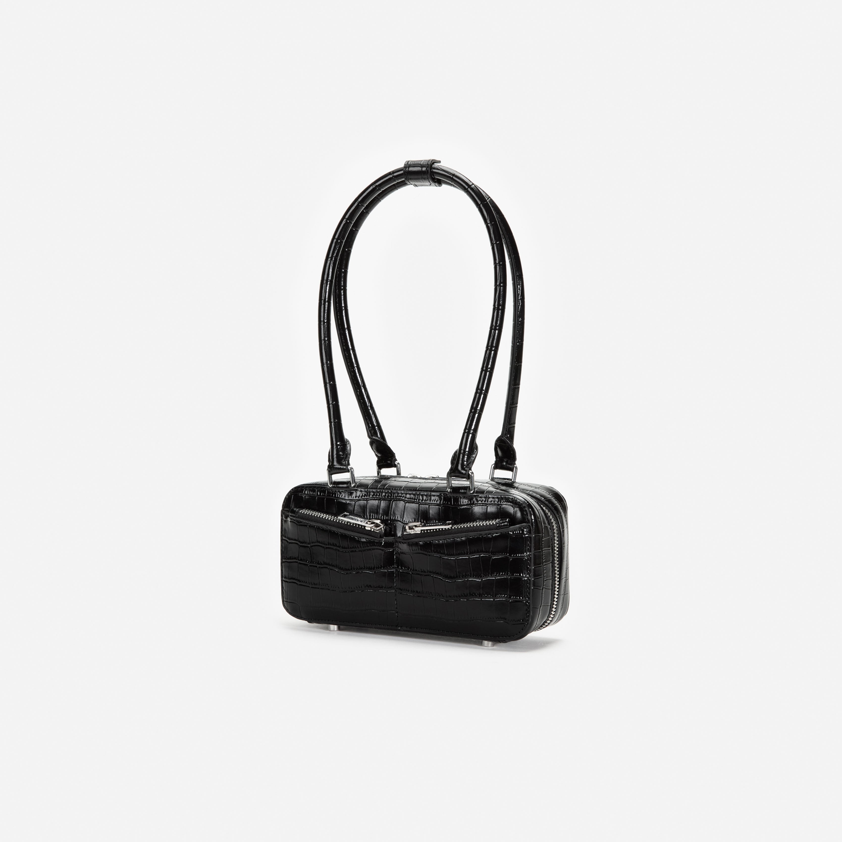 Black Soft Leather Shoulder Bag – self-portrait-EU