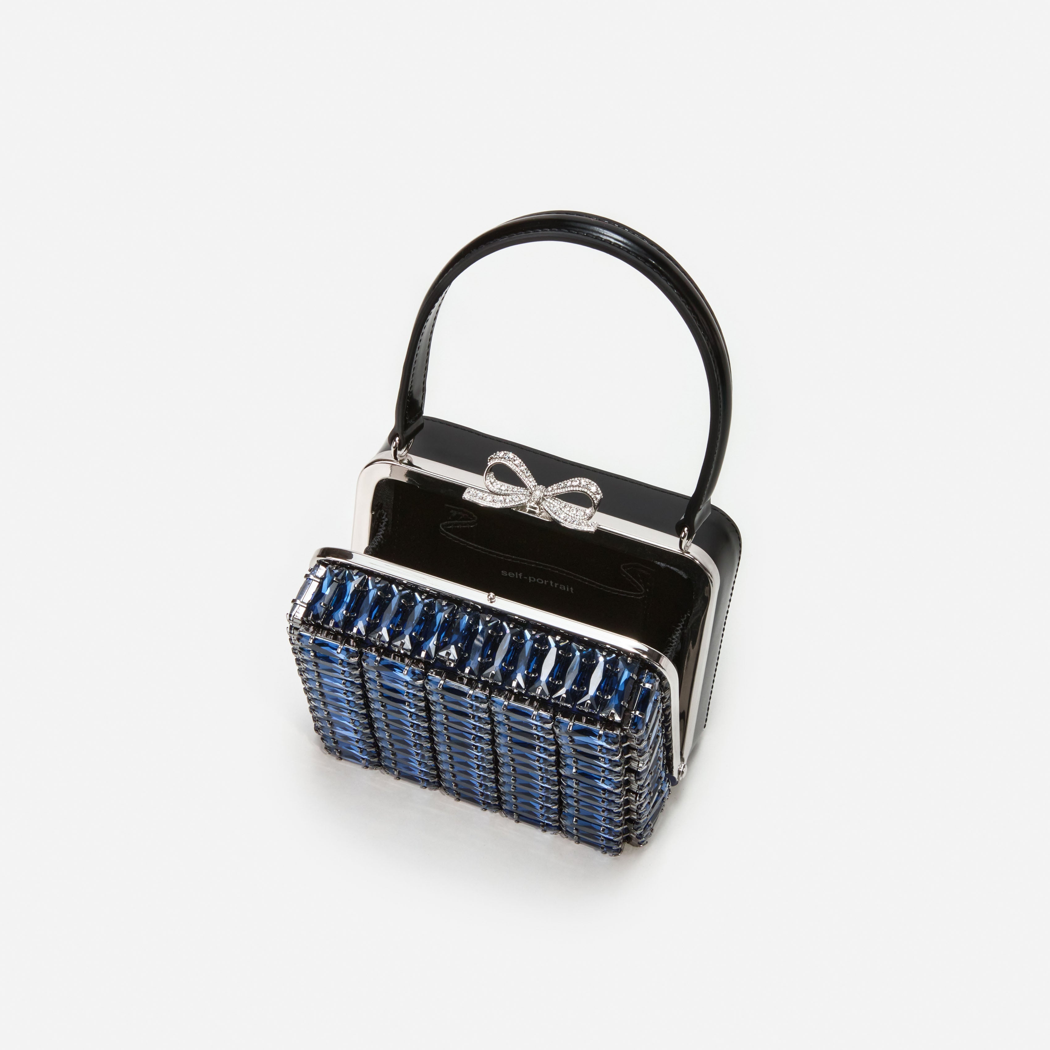 Navy Crystal Mirco Bag – self-portrait-EU