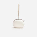 Multi Crystal Embellished Top Handle Clutch Bag