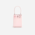 Pink Satin Floral Crystal Mini Bag