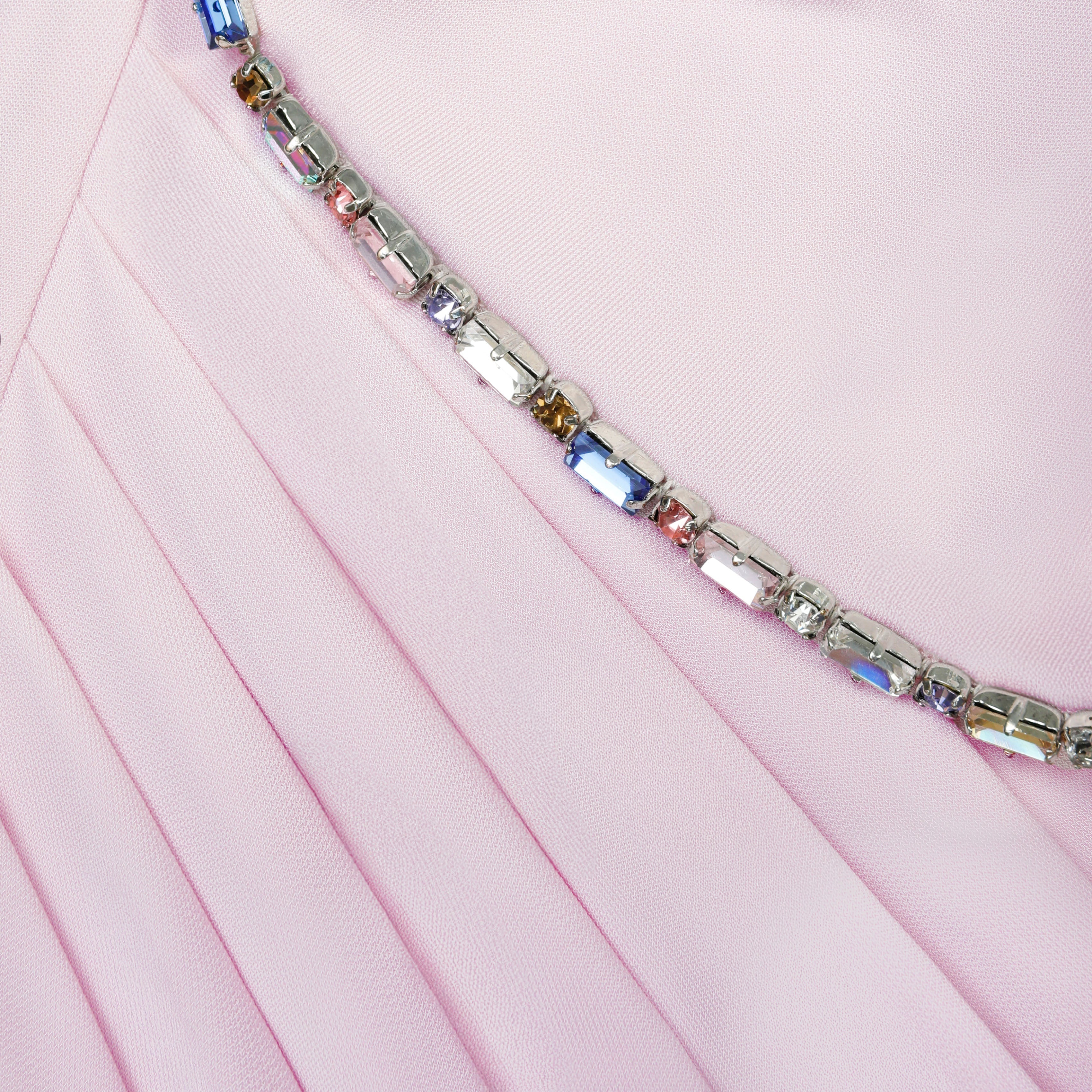 Pink Jersey Drape Maxi Dress